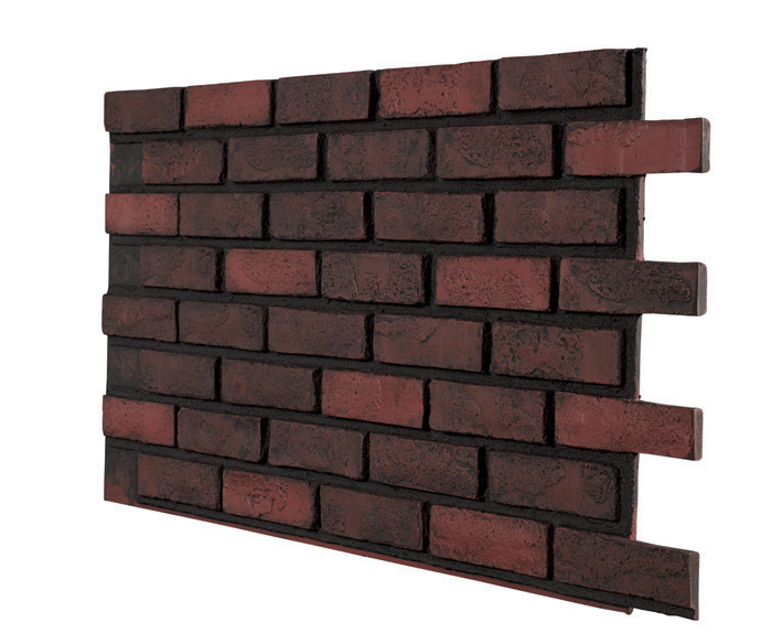 Tumbled Select Brick Interlock - Dark Red Dark Grout